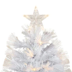 3' Pre-Lit White Fiber Optic Artificial Christmas Tree, Warm White Lights 10 3' Pre-Lit White Fiber Optic Artificial Christmas Tree, Warm White Lights -Optimal Christmas Shop northlight j92345 3 61338.1667530331