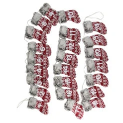 7.8' X 5" Red And Gray Countdown Christmas Stocking Garland - Unlit -Optimal Christmas Shop northlight ja01510 2 55854.1667575922