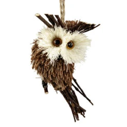 Set 3 Sisal And Twig Owl Christmas Ornaments, 3.5" 10 Set 3 Sisal And Twig Owl Christmas Ornaments, 3.5" -Optimal Christmas Shop northlight ja01545 1 22100.1667575606