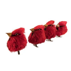 Set Of 4 Red Cardinal Clip-On Sisal Christmas Bird Ornaments, 3.5" 15 Set Of 4 Red Cardinal Clip-On Sisal Christmas Bird Ornaments, 3.5" -Optimal Christmas Shop northlight ja01551 3 51328.1667488223