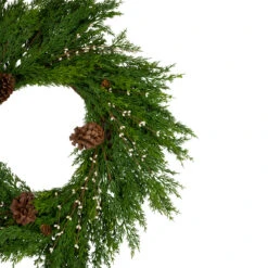 32" Cedar With Pine Cones And White Berries Artificial Christmas Wreath - Unlit 7 32" Cedar With Pine Cones And White Berries Artificial Christmas Wreath - Unlit -Optimal Christmas Shop northlight jy88058 1 92160.1681844239