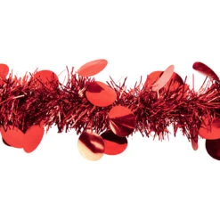 50' X 2.5" Red Tinsel Christmas Garland With Polka Dots - Unlit -Optimal Christmas Shop northlight k00355 4 52746.1672767513