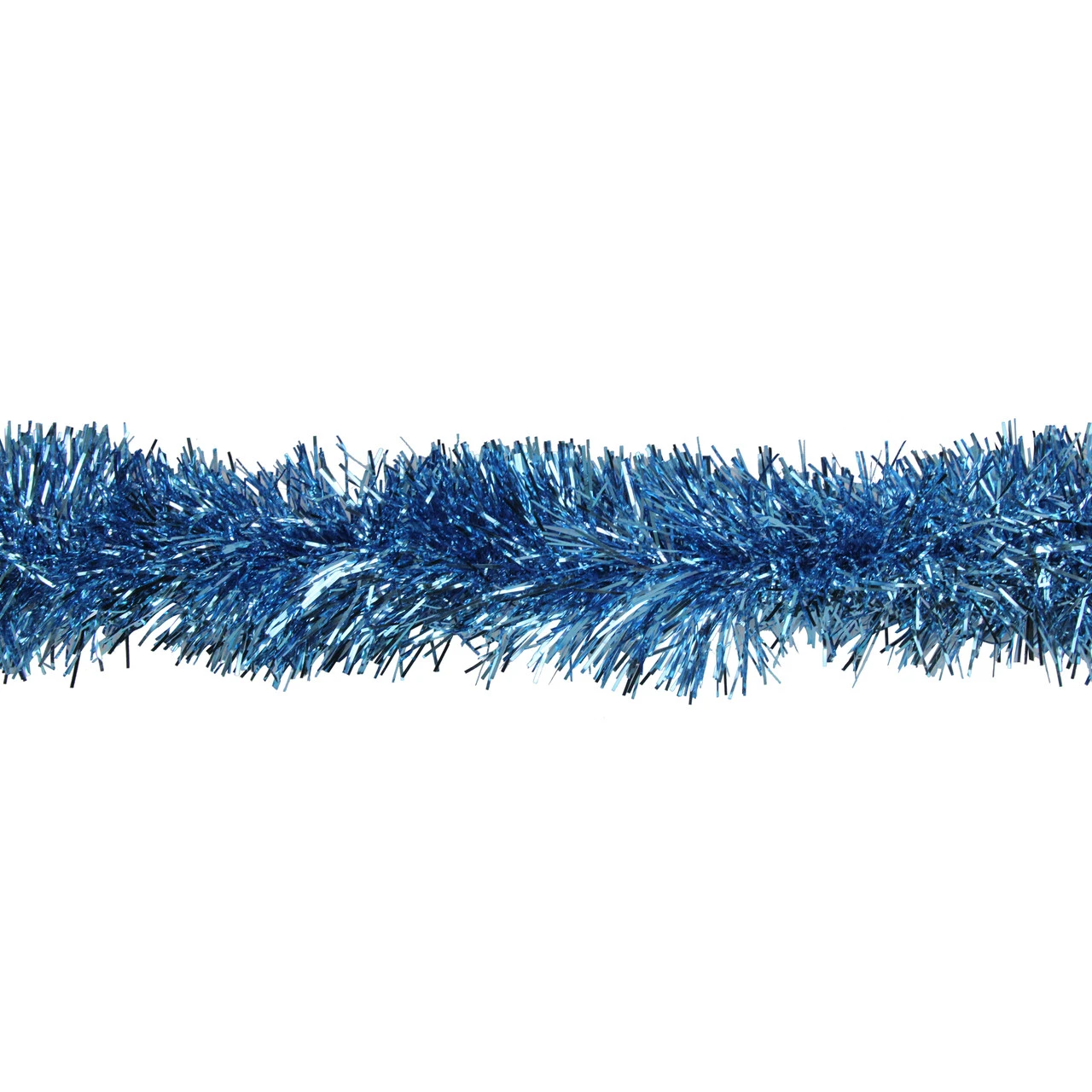 50' Traditional Shiny Sky Blue Foil Tinsel Garland - Unlit 3 50' Traditional Shiny Sky Blue Foil Tinsel Garland - Unlit