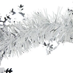 50' X 2" White And Silver Christmas Tinsel Garland With Snowflakes - Unlit -Optimal Christmas Shop northlight k094050 3new 02365.1667534045