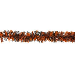 50' Orange And Black Halloween Tinsel Garland - Unlit -Optimal Christmas Shop northlight k28315 1 79770.1667623068