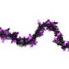 Black With Purple Bats Halloween Tinsel Garland - 50 Feet, Unlit -Optimal Christmas Shop northlight k28319 72135.1667623068