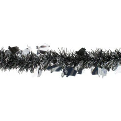 Black And Silver With Ghosts Halloween Tinsel Garland - 50 Feet, Unlit 6 Black And Silver With Ghosts Halloween Tinsel Garland - 50 Feet, Unlit -Optimal Christmas Shop northlight k28320 1 18397.1667623074