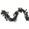 Black And Silver With Ghosts Halloween Tinsel Garland - 50 Feet, Unlit -Optimal Christmas Shop northlight k28320 34437.1667623074