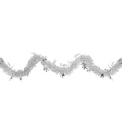50' X 2" White And Silver Christmas Tinsel Garland With Snowflakes - Unlit -Optimal Christmas Shop northlight k94050 1 37112.1667534045