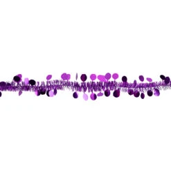 50' X 1.5" Purple Tinsel Christmas Garland With Polka Dots - Unlit -Optimal Christmas Shop northlight k94051 2 89625.1672767511