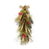 24" Autumn Harvest Wheat And Eucalyptus With Feathers Teardrop Swag - Unlit 1 24" Autumn Harvest Wheat And Eucalyptus With Feathers Teardrop Swag - Unlit -Optimal Christmas Shop northlight kji28171 72344.1667623787