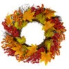 Maple Leaf And Berry Twig Artificial Fall Harvest Wreath, 22-Inch -Optimal Christmas Shop northlight kji82584 1new 70771.1667488374