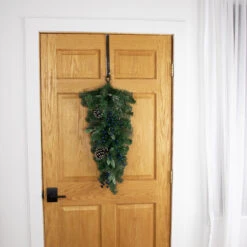 28" Mixed Pine And Blueberries Artificial Christmas Teardrop Swag - Unlit -Optimal Christmas Shop northlight kji85785 styled 2 06636.1686339717