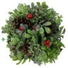 7" Green And Red Glittered Berry With Pine Cone Christmas Topiary Ball Ornament -Optimal Christmas Shop northlight kji85824 67456.1667662370