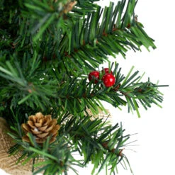 16" Potted Red Berries And Pine Cones Medium Artificial Christmas Tree – Unlit -Optimal Christmas Shop northlight kji91320 3 20394.1667530410