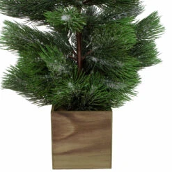 3' Snowy Pine Artificial Christmas Tree In Wooden Pot - Unlit -Optimal Christmas Shop northlight kji91323 1 64584.1667535529
