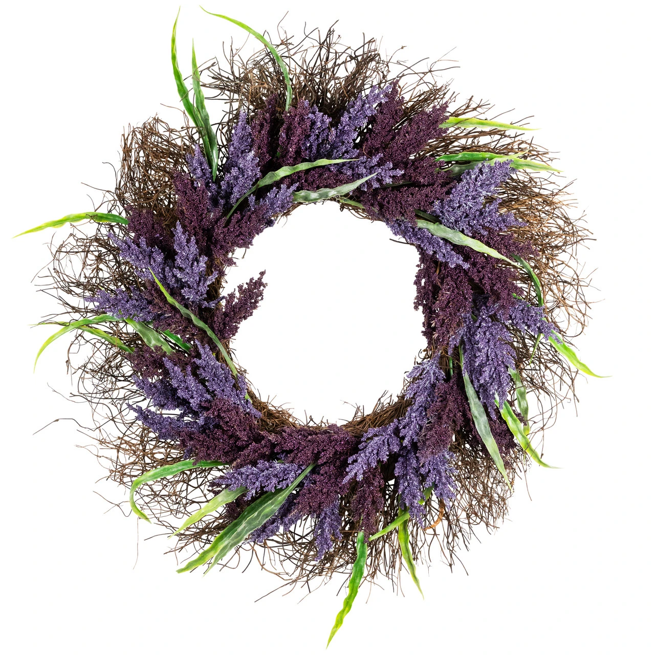 Lavender Spiral Vine Wreath, 22-Inch, Unlit 3 Lavender Spiral Vine Wreath, 22-Inch, Unlit