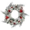 Flocked Pine With Red Ornaments Artificial Christmas Wreath, 24-Inch, Unlit 2 Flocked Pine With Red Ornaments Artificial Christmas Wreath, 24-Inch, Unlit -Optimal Christmas Shop northlight kji 85778 1 updated2022 23087.1667488376
