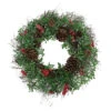 Glittered Pine Cone And Red Berry Artificial Christmas Wreath, 24-Inch, Unlit -Optimal Christmas Shop northlight kji r5093msir 1 updated2022 08976.1667660009