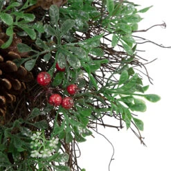 Glittered Pine Cone And Red Berry Artificial Christmas Wreath, 24-Inch, Unlit -Optimal Christmas Shop northlight kji r5093msir 3 updated2022 16153.1667660009