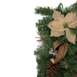 28" Mixed Pine Berry And Poinsettia Artificial Christmas Teardrop Swag - Unlit 10 28" Mixed Pine Berry And Poinsettia Artificial Christmas Teardrop Swag - Unlit -Optimal Christmas Shop northlight kjix6180td 2 updated 19414.1667659762