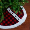 48" Black And Red Buttoned Buffalo Plaid Christmas Tree Skirt -Optimal Christmas Shop northlight l27899 45591.1667529977