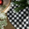 20" White And Black Buffalo Plaid Mini Christmas Tree Skirt -Optimal Christmas Shop northlight l27924 1 31094.1667570058