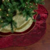 60" Red And Gold Scalloped Sequined Christmas Tree Skirt -Optimal Christmas Shop northlight l27929 00146.1667570051
