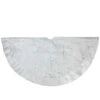 48" Silver Metallic Filigree Christmas Tree Skirt With Sateen Bows -Optimal Christmas Shop northlight l85448 updated 08919.1667489746