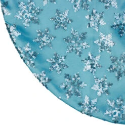 20" Blue Sequin Snowflake Pattern Mini Christmas Tree Skirt 7 20" Blue Sequin Snowflake Pattern Mini Christmas Tree Skirt -Optimal Christmas Shop northlight l85599 3 17294.1667655365