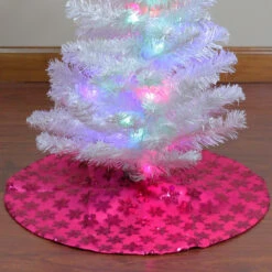 20" Pink Sequin Snowflake Mini Christmas Tree Skirt 6 20" Pink Sequin Snowflake Mini Christmas Tree Skirt -Optimal Christmas Shop northlight l85601 3 37358.1667488400