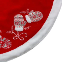 48-Inch Red And White Embroidered Winter Mittens Christmas Tree Skirt 6 48-Inch Red And White Embroidered Winter Mittens Christmas Tree Skirt -Optimal Christmas Shop northlight l87988 2 sample 96582.1667530467