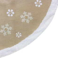 48-Inch Beige And White Snowflake Embroidered Christmas Tree Skirt 10 48-Inch Beige And White Snowflake Embroidered Christmas Tree Skirt -Optimal Christmas Shop northlight l88017 2 sample 34742.1669835873