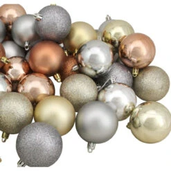 60ct Earth Tone Shatterproof 3-Finish Christmas Ball Ornaments 2.5" (60mm) -Optimal Christmas Shop northlight lj15370 03 47873.1667573484