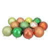 12ct Orange And Green Shatterproof 3-Finish Christmas Ball Ornaments 4" (100mm) -Optimal Christmas Shop northlight lj15389 1 88944.1667580401