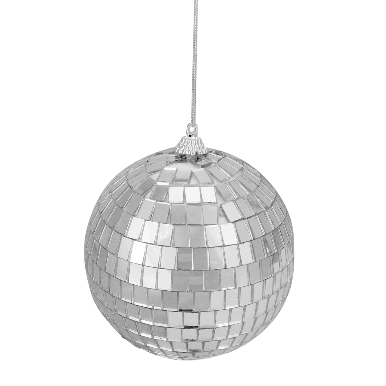 4ct Silver Splendor Mirrored Glass Disco Ball Christmas Ornaments 4" (100mm) 3 4ct Silver Splendor Mirrored Glass Disco Ball Christmas Ornaments 4" (100mm)