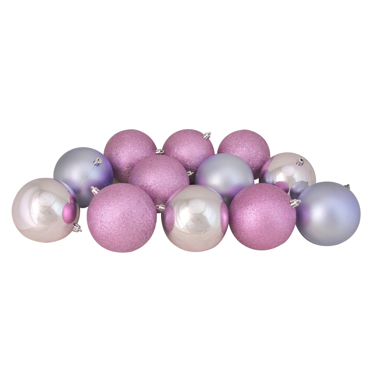 12ct Purple Shatterproof 4-Finish Christmas Ball Ornaments 4" (100mm) 3 12ct Purple Shatterproof 4-Finish Christmas Ball Ornaments 4" (100mm)