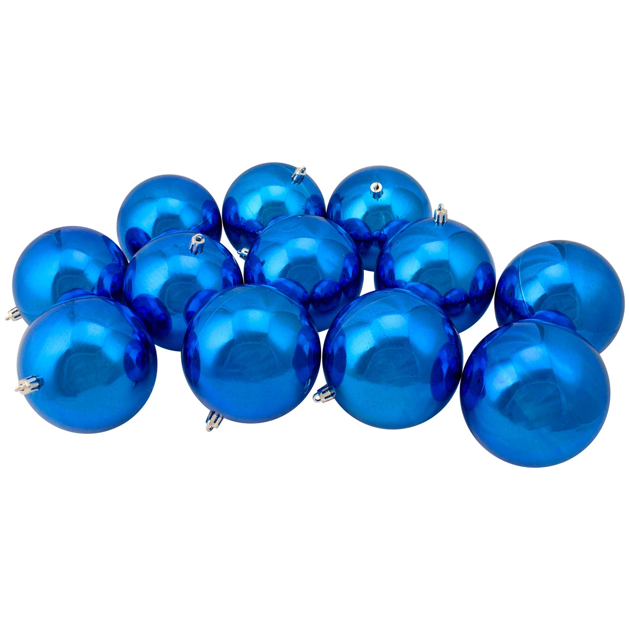 12ct Lavish Blue Shatterproof Christmas Ball Ornaments 4" (100mm) 3 12ct Lavish Blue Shatterproof Christmas Ball Ornaments 4" (100mm)