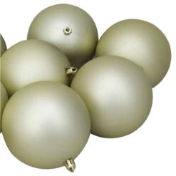Set Of 12 Champagne Gold Shatterproof Matte Christmas Ball Ornaments 4" -Optimal Christmas Shop northlight lj35229 03 80256.1667491215