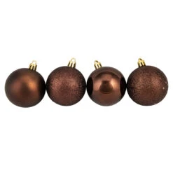 60ct Mocha Brown Shatterproof 4-Finish Christmas Ball Ornaments 2.5" (60mm) -Optimal Christmas Shop northlight lj35446 2updatred 14061.1667488170
