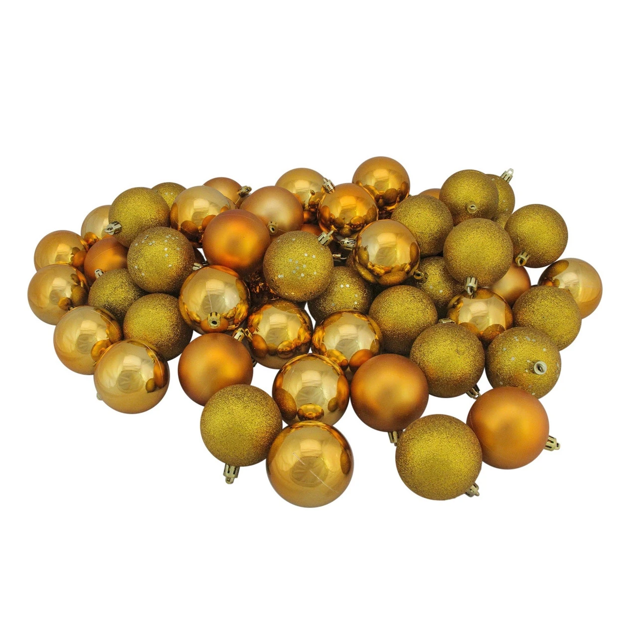 60ct Antique Gold Shatterproof 4-Finish Christmas Ball Ornaments 2.5" (60mm) 4 60ct Antique Gold Shatterproof 4-Finish Christmas Ball Ornaments 2.5" (60mm) - Image 2