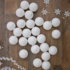 32ct Winter White Shatterproof Shiny Christmas Ball Ornaments 3.25 Inches 80mm 5 32ct Winter White Shatterproof Shiny Christmas Ball Ornaments 3.25 Inches 80mm -Optimal Christmas Shop northlight lj35488 4updated 81742.1667655521