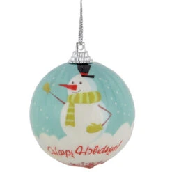 14-Piece Snowmen 'Happy Holidays' Decoupage Christmas Ball Ornament Set, 2.25"(60mm) 7 14-Piece Snowmen 'Happy Holidays' Decoupage Christmas Ball Ornament Set, 2.25"(60mm) -Optimal Christmas Shop northlight lj92500 3 98030.1667512926