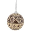 14-Piece Brown Nordic Print Decoupage Christmas Ball Ornament Set, 2.25" (60mm) -Optimal Christmas Shop northlight lj92501 2 47683.1667664845