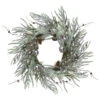 28" Artificial Pine Frosted Christmas Wreath With Silver Berries-Unlit -Optimal Christmas Shop northlight ll89743 1 sample 68453.1667573256