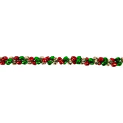 5' Red, Green And Gold Jingle Bell Christmas Garland -Optimal Christmas Shop northlight ll89756 2update 45821.1667535804