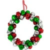 Red, Green, And Silver Jingle Bell Christmas Wreath, 9-Inch, Unlit -Optimal Christmas Shop northlight ll89757 1new 57429.1681146871