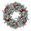 Flocked Artificial Mixed Pine And Red Ball And Berries Christmas Wreath, 40-Inch, Unlit -Optimal Christmas Shop northlight ll89767 updated 63704.1667573261