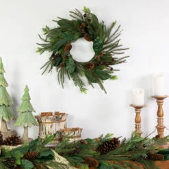 Mixed Foliage With Berries Artificial Christmas Wreath, 20-Inch, Unlit -Optimal Christmas Shop northlight ll94318 styled 40093.1686339710