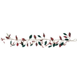 5' Green And Red Plaid Holly With Jingle Bells Christmas Garland - Unlit 13 5' Green And Red Plaid Holly With Jingle Bells Christmas Garland - Unlit -Optimal Christmas Shop northlight ll94345 1 61616.1686065245
